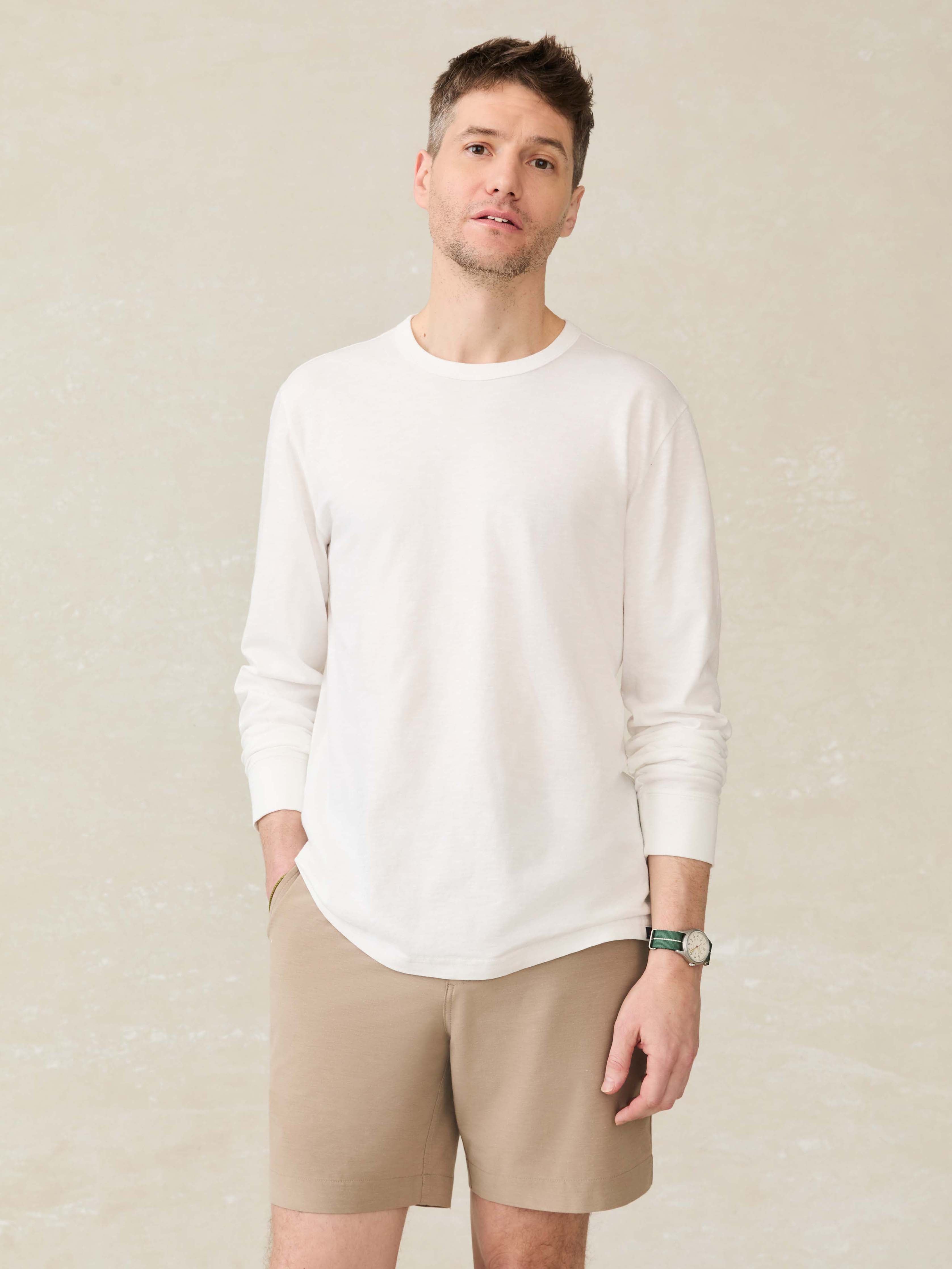 Long-Sleeve Sunwashed Regenerative Cotton Tee