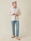 Inlet Knit Tweed Blazer - Khaki Stone Herringbone