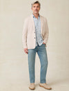 Inlet Knit Tweed Blazer - Khaki Stone Herringbone