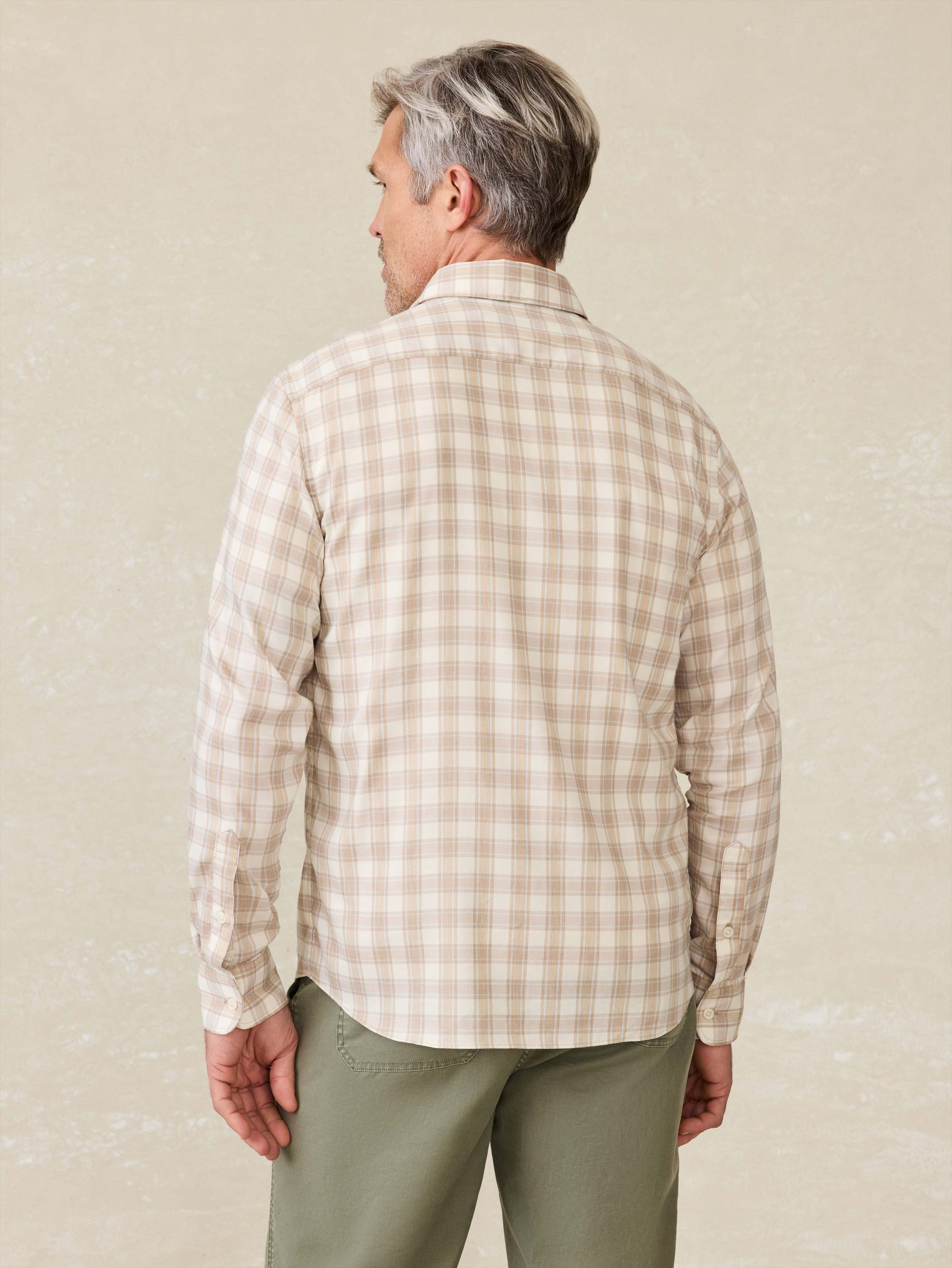 Faherty Movement Monterey Sport Shirt - Khaki Cloud Plaid main image 1