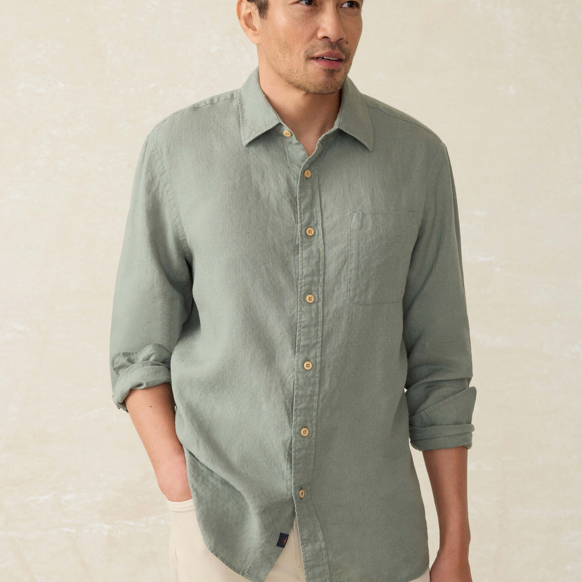Laguna Linen Shirt - Fairfield Dobby