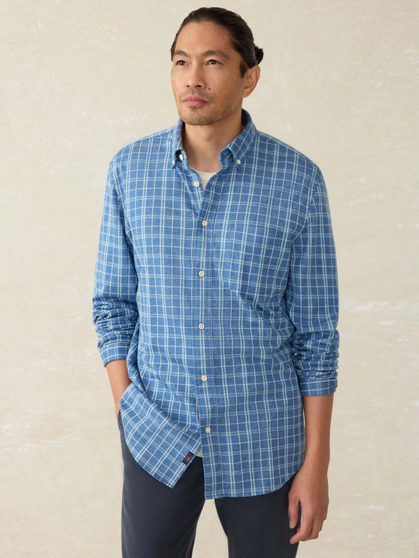 Coastline Knit Shirt in Royal Canyon Plaid main image 0