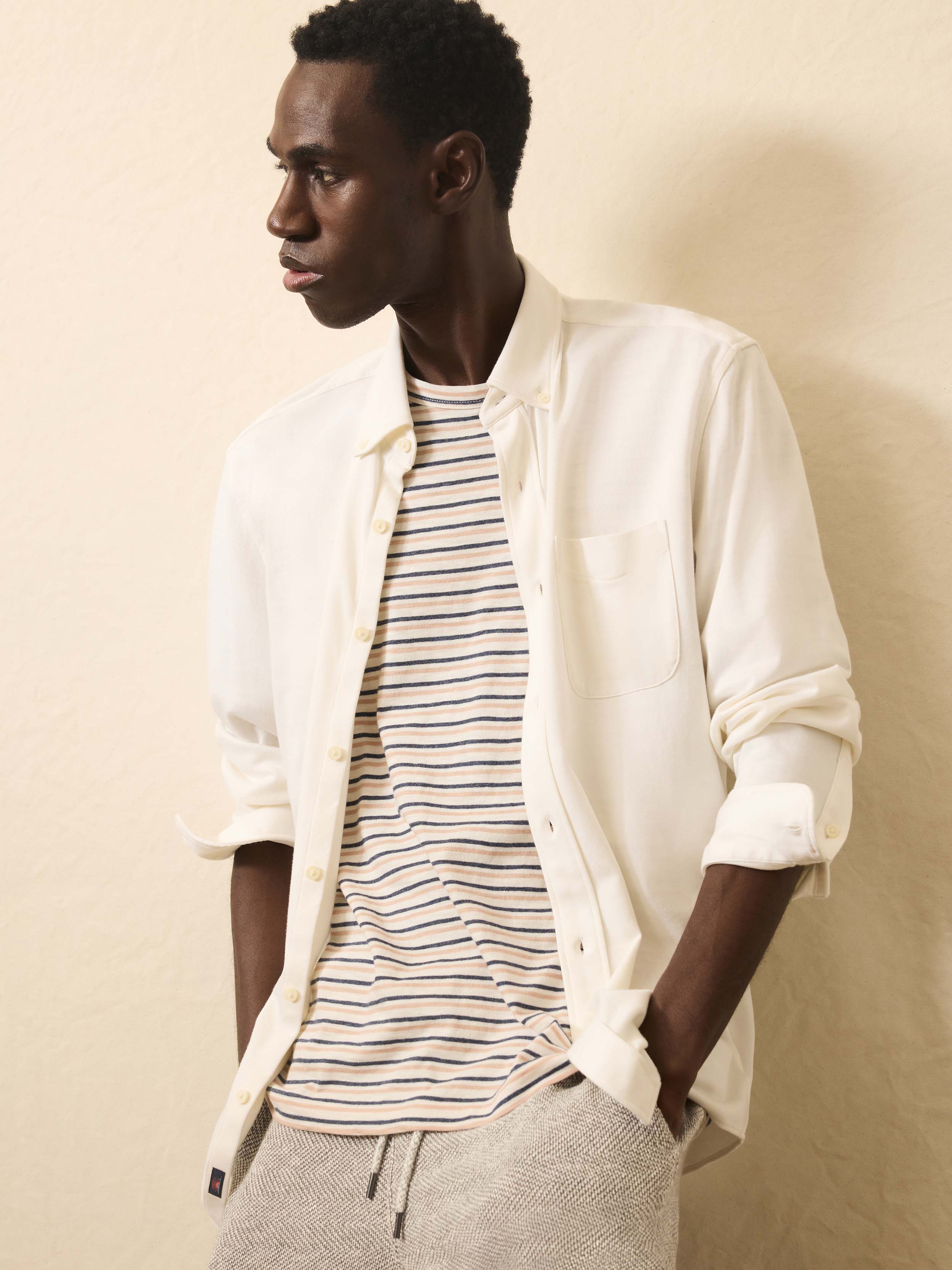 Coastline Knit Shirt - White Wall