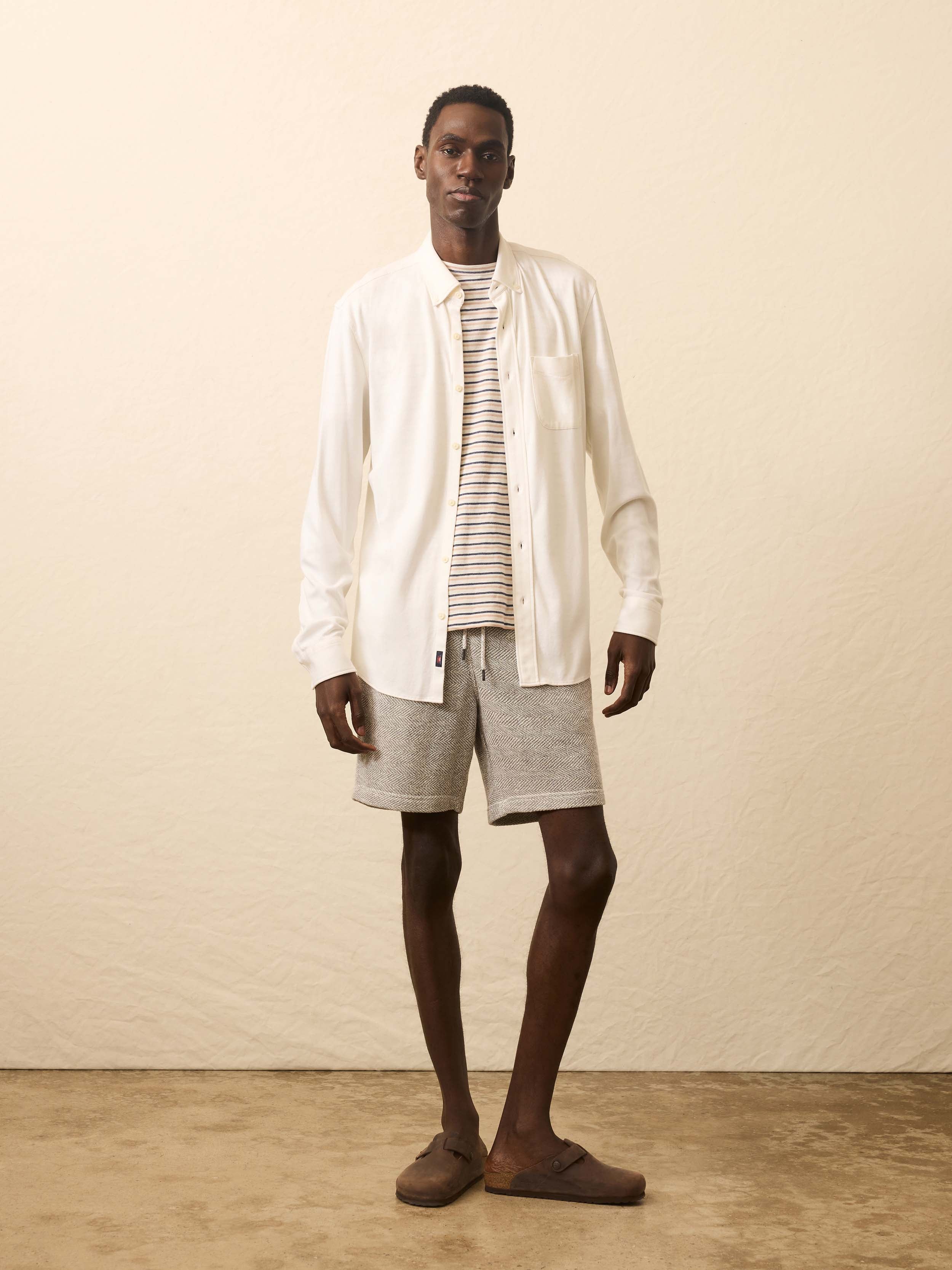 Coastline Knit Shirt - White Wall