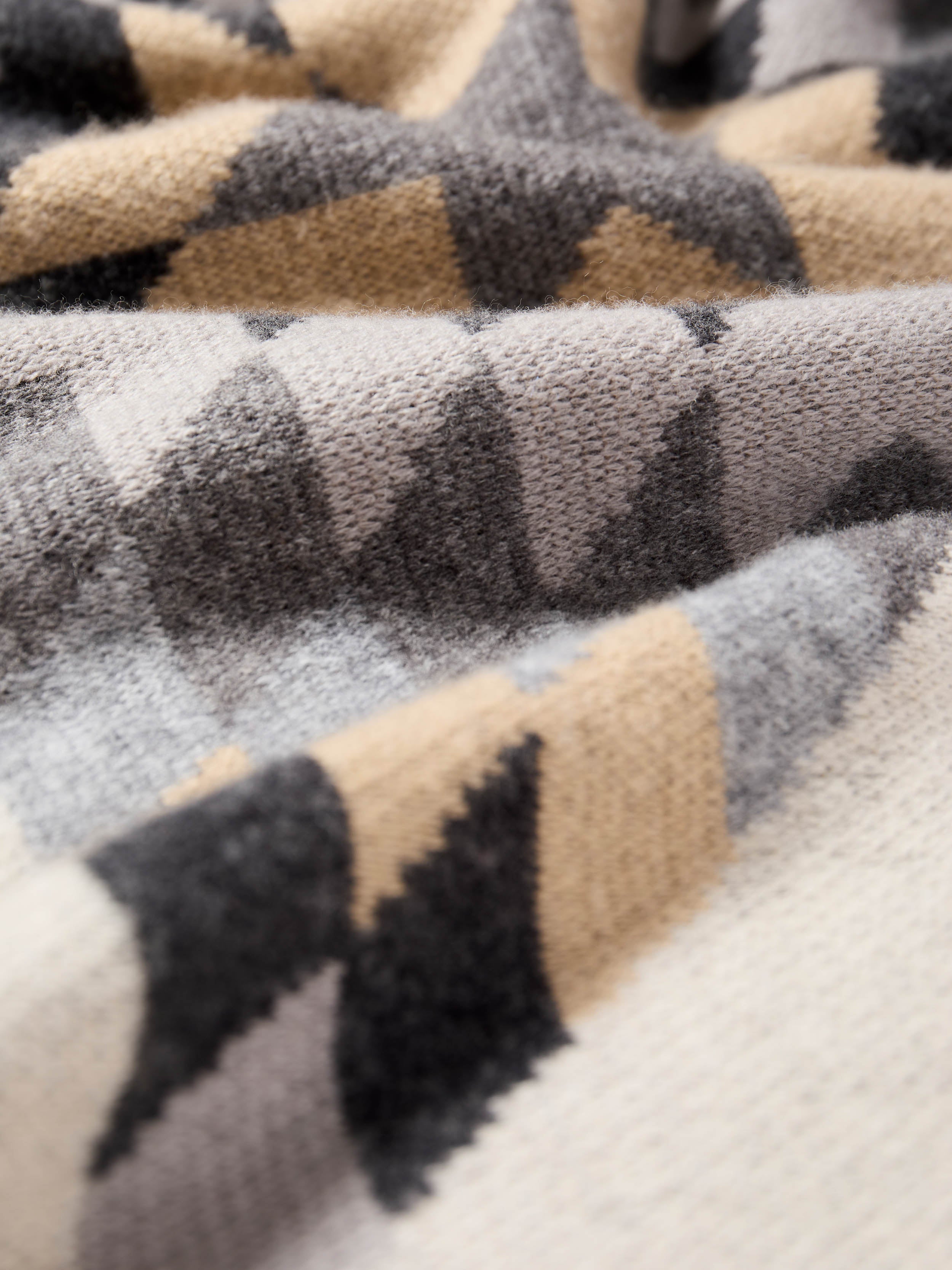 B. Yellowtail Star Patchwork Blanket - Grey Star Patchwork | Faherty Brand