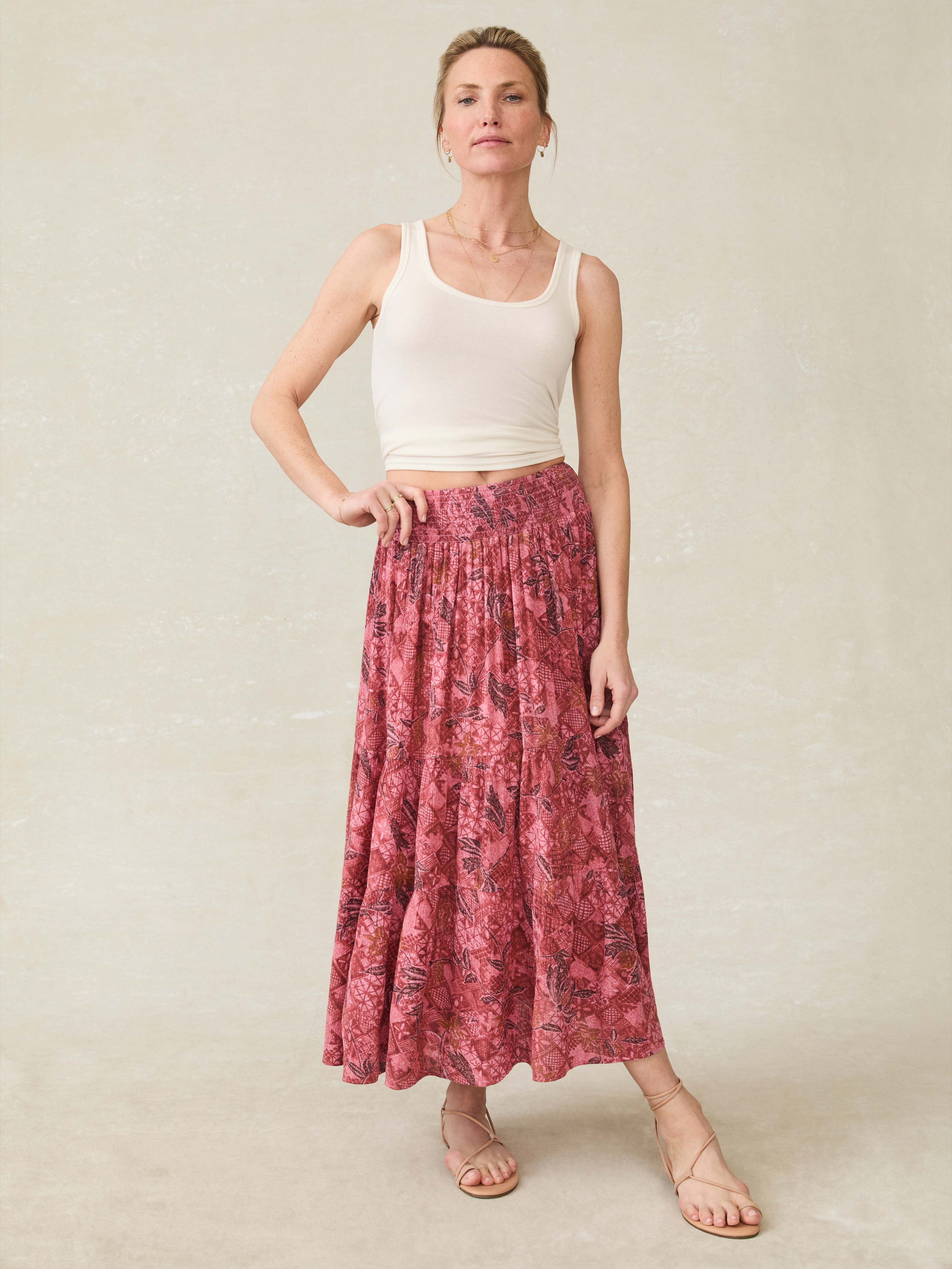 Woodstock Skirt - Island Breeze Floral | Faherty Brand