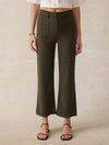Stretch Terry Patch Pocket Ankle Pant - Forest Olive