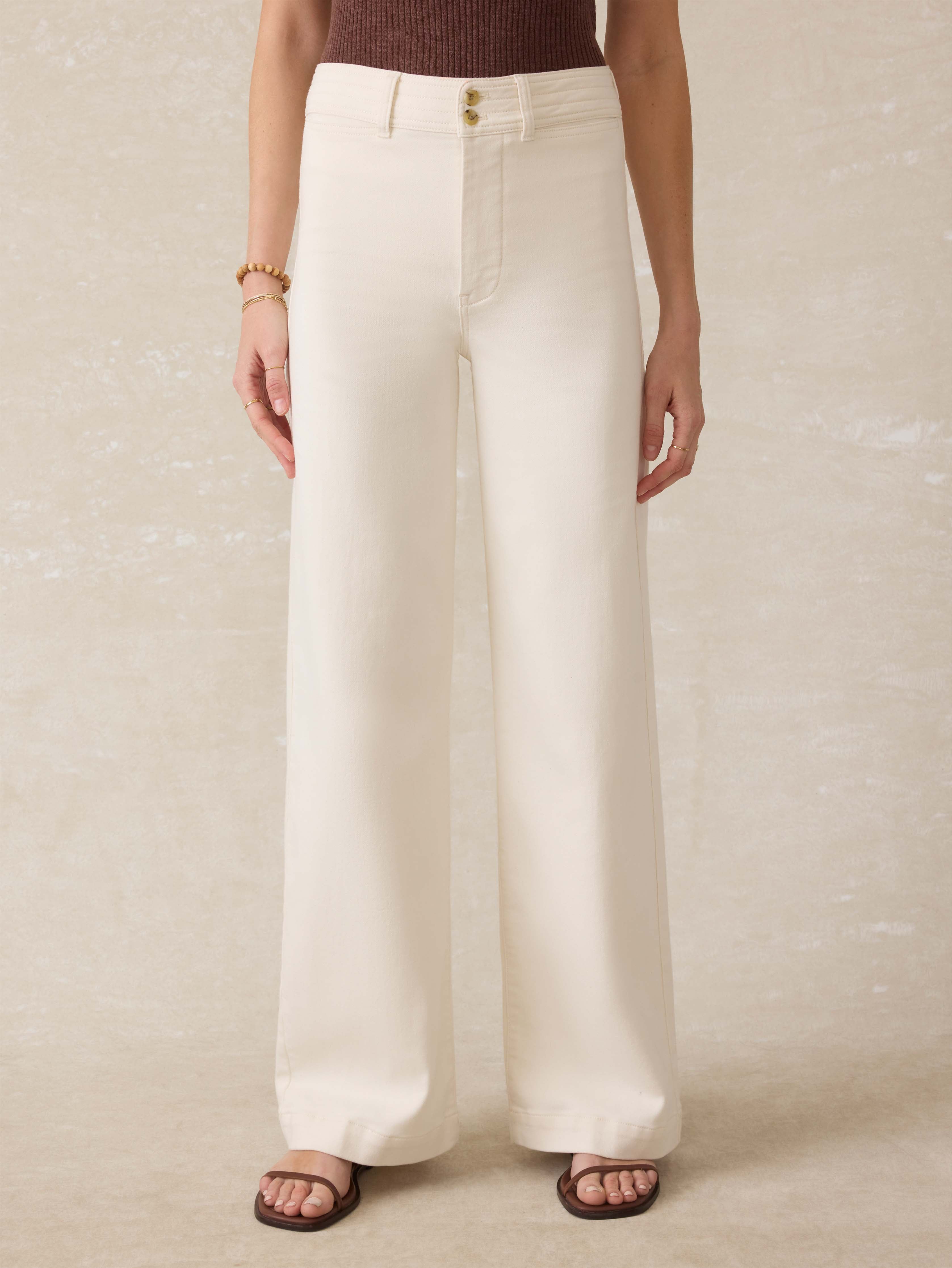 Stretch Terry Harbor Pant - Egret
