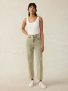 Slim Straight Sunwashed Denim - Olive Haze Wash