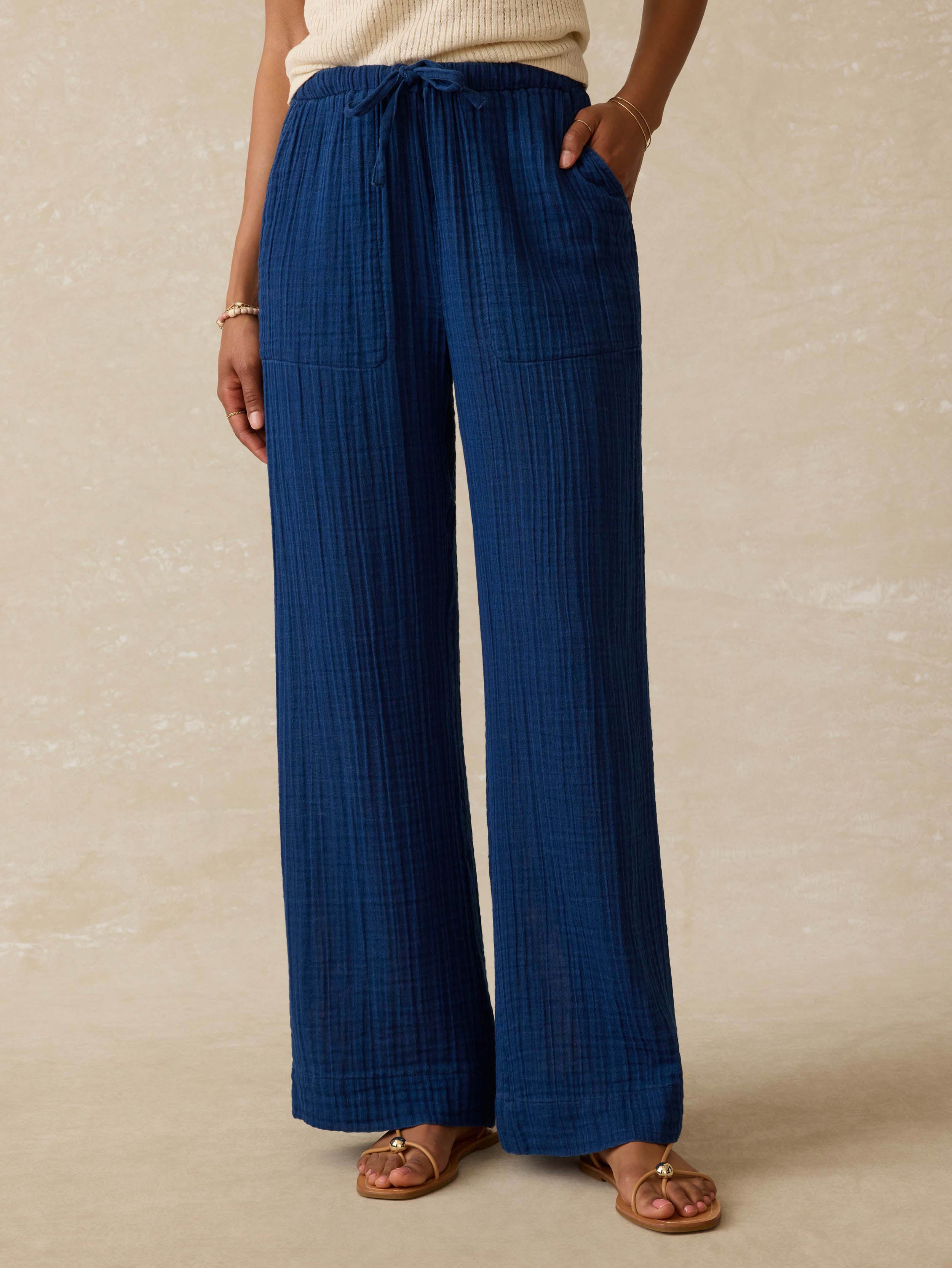 Laidback Gauze Pant - Dark Indigo Wash