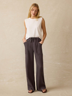 Topanga Drape Pant - Washed Black