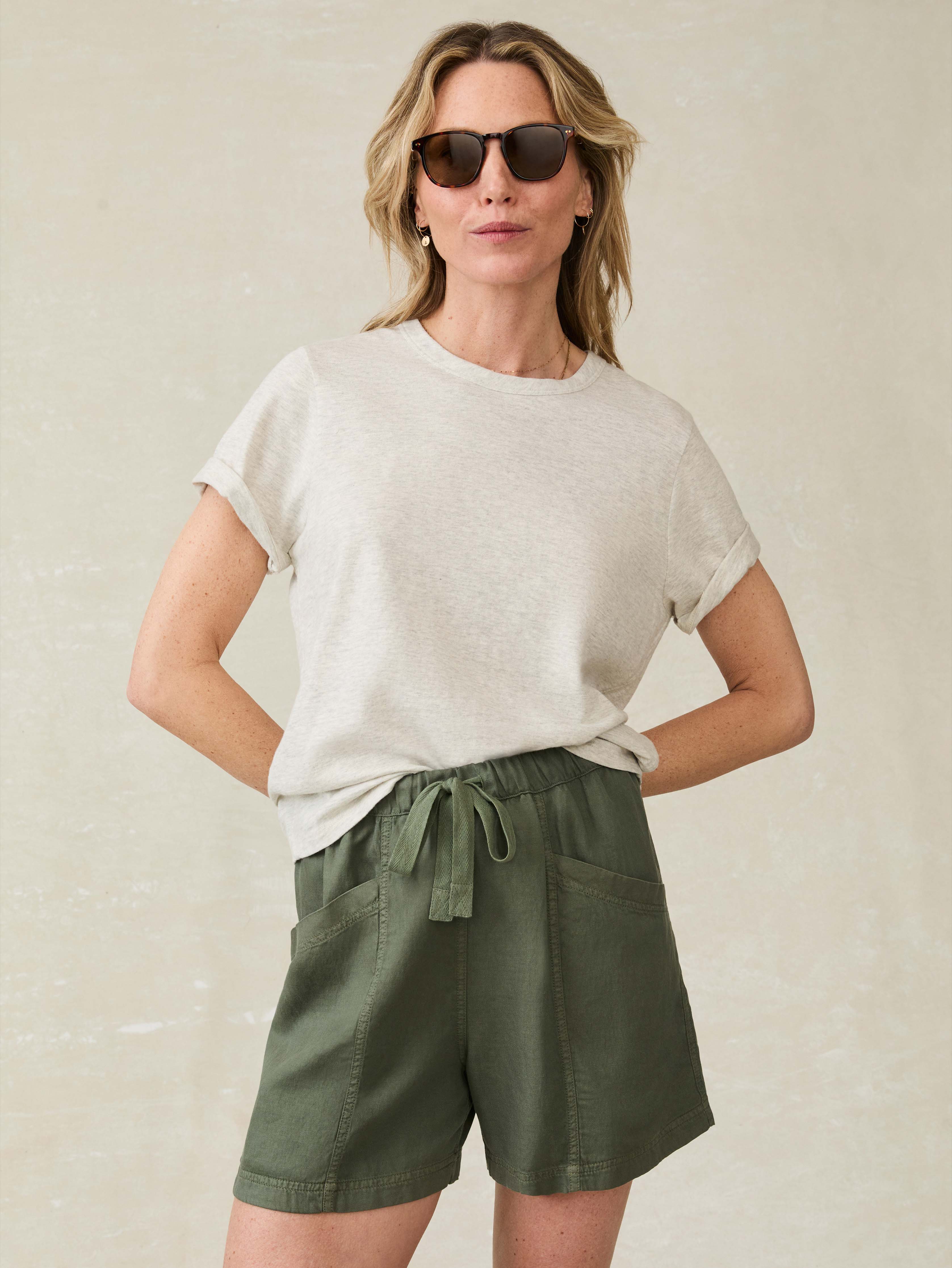 Topanga Drape Short - Thyme