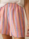 Laguna Linen Bayview Short - Cabana Multi Stripe