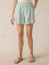 Laguna Linen Bayview Short - Deep Jungle Lucy Stripe