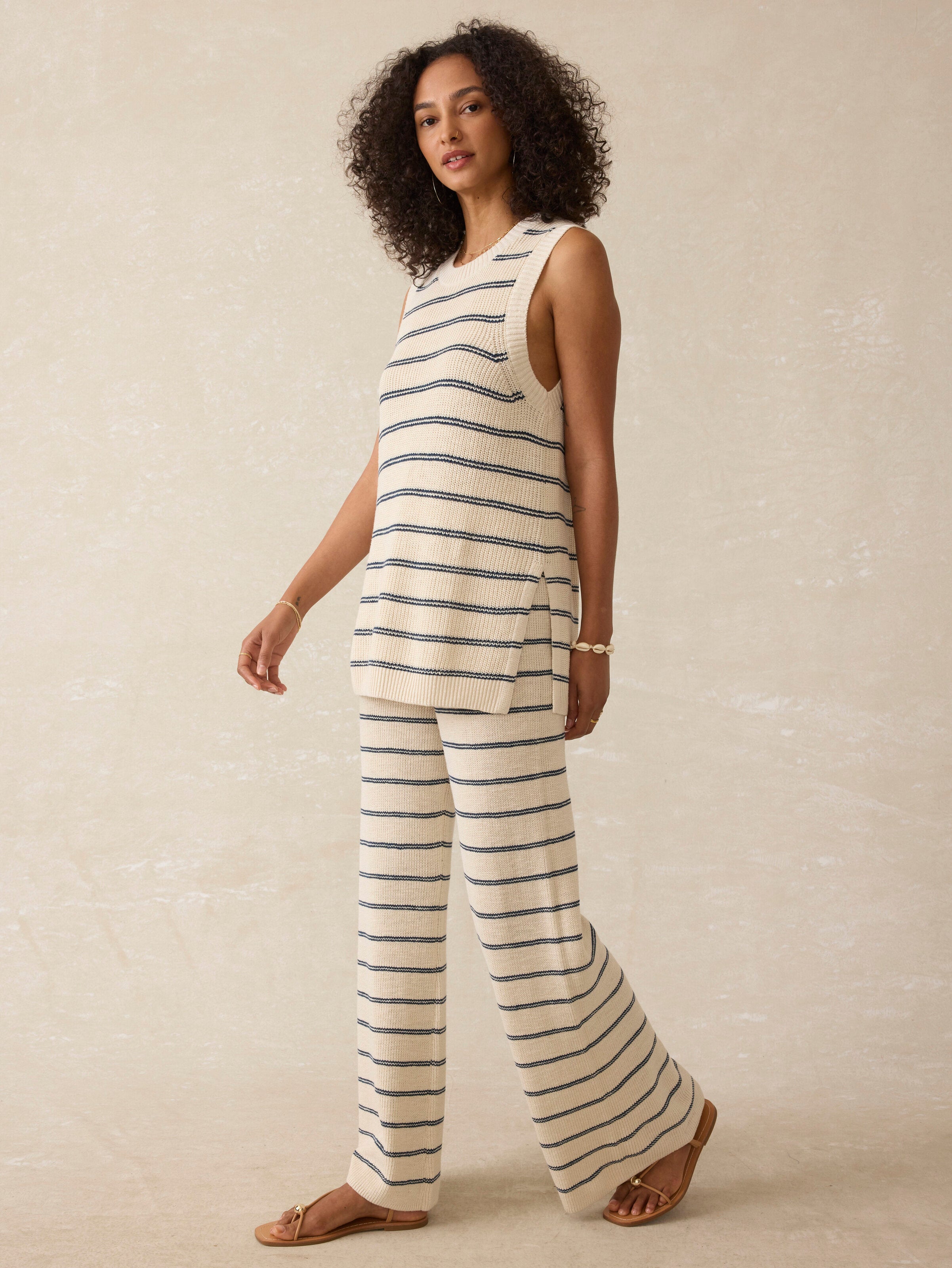 Miramar Linen Sweater Pant - Lido Lines