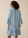 Dune Cotton Gauze Kasey Dress - Light Indigo Wash