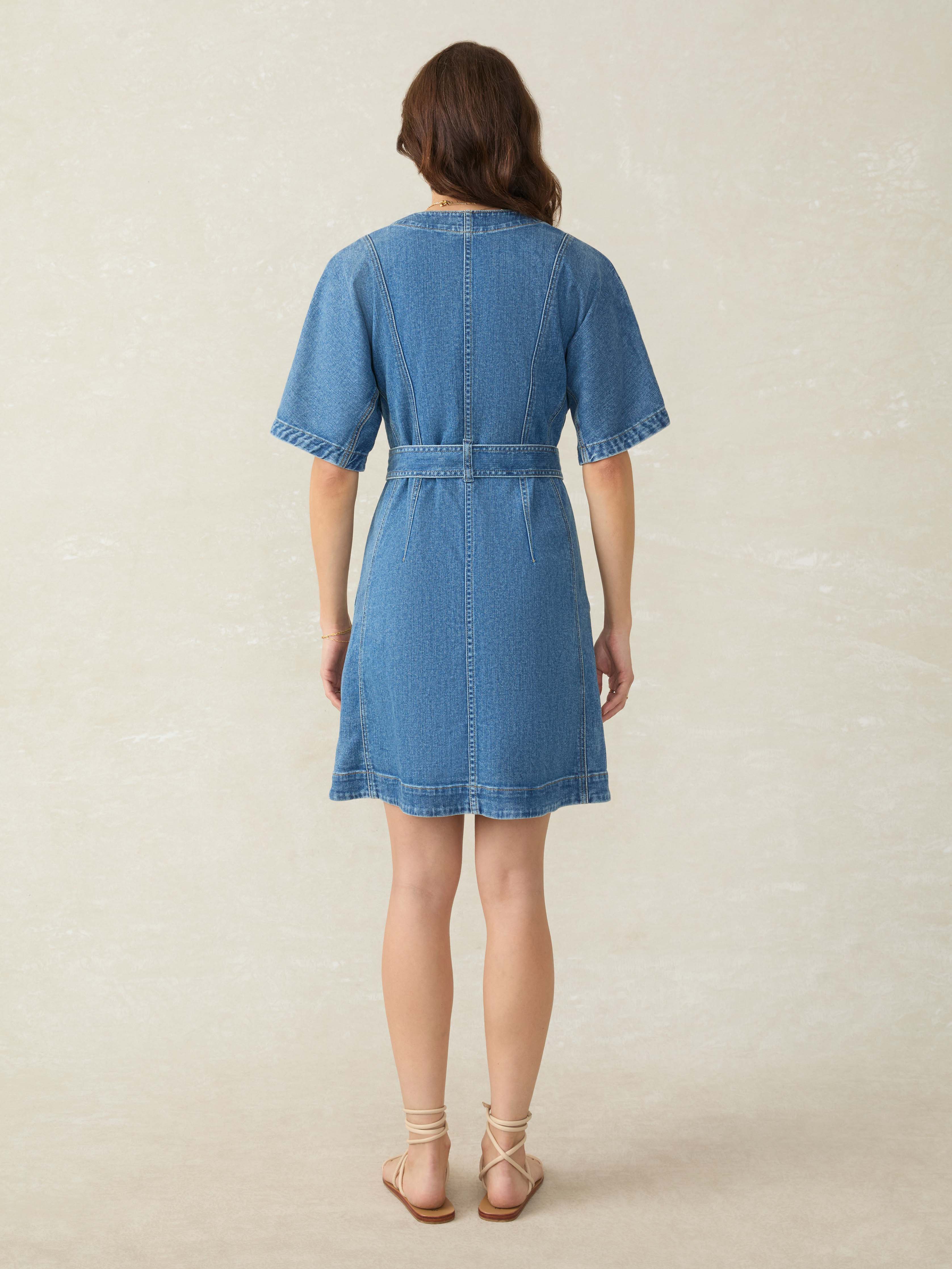 Denim Camille Mini Dress - Sedona Blue Wash