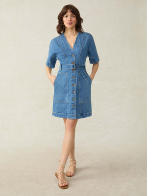 Denim Camille Mini Dress - Sedona Blue Wash