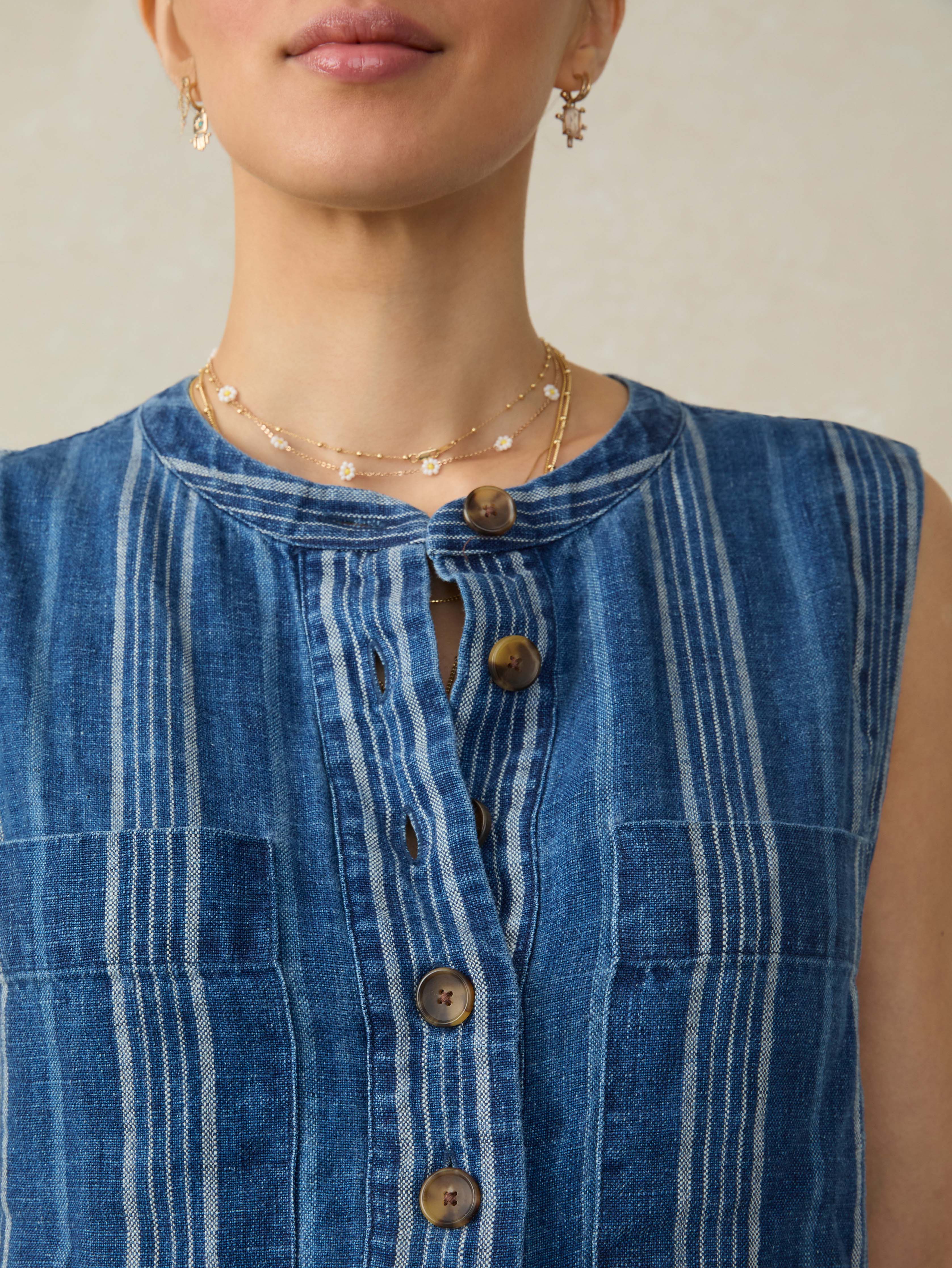Avalon Dress - Dockside Stripe