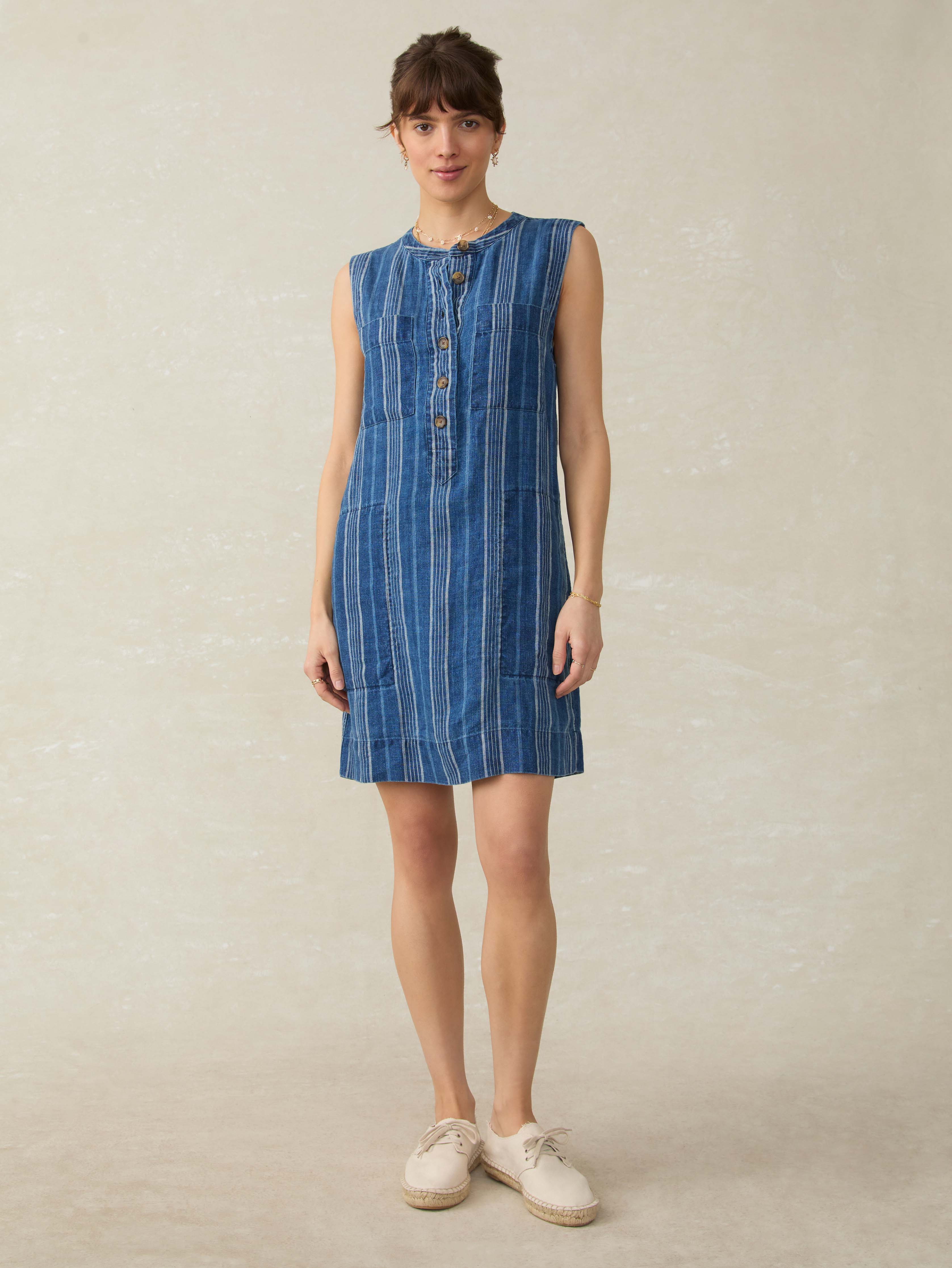 Avalon Dress - Dockside Stripe