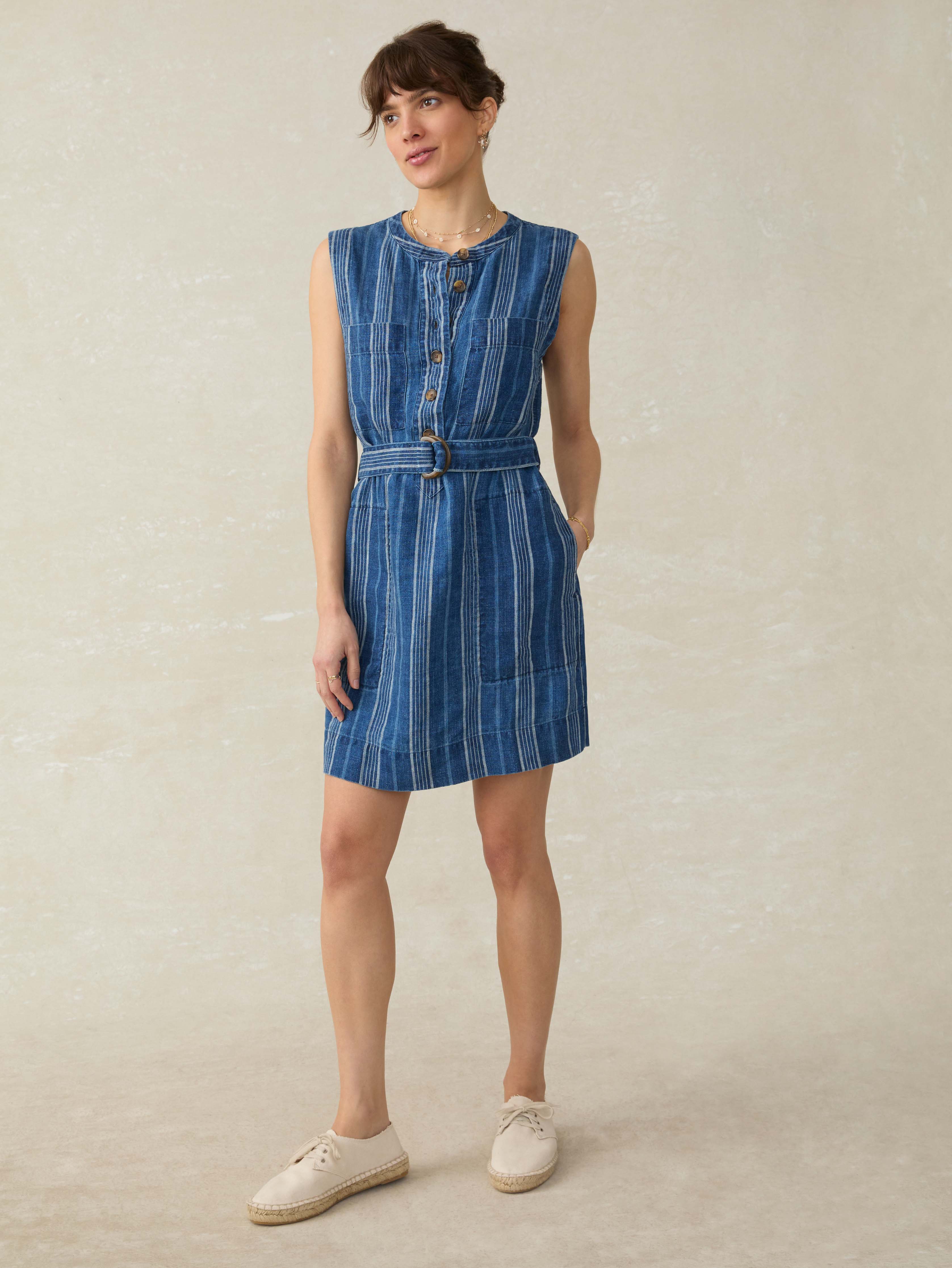 Avalon Dress - Dockside Stripe