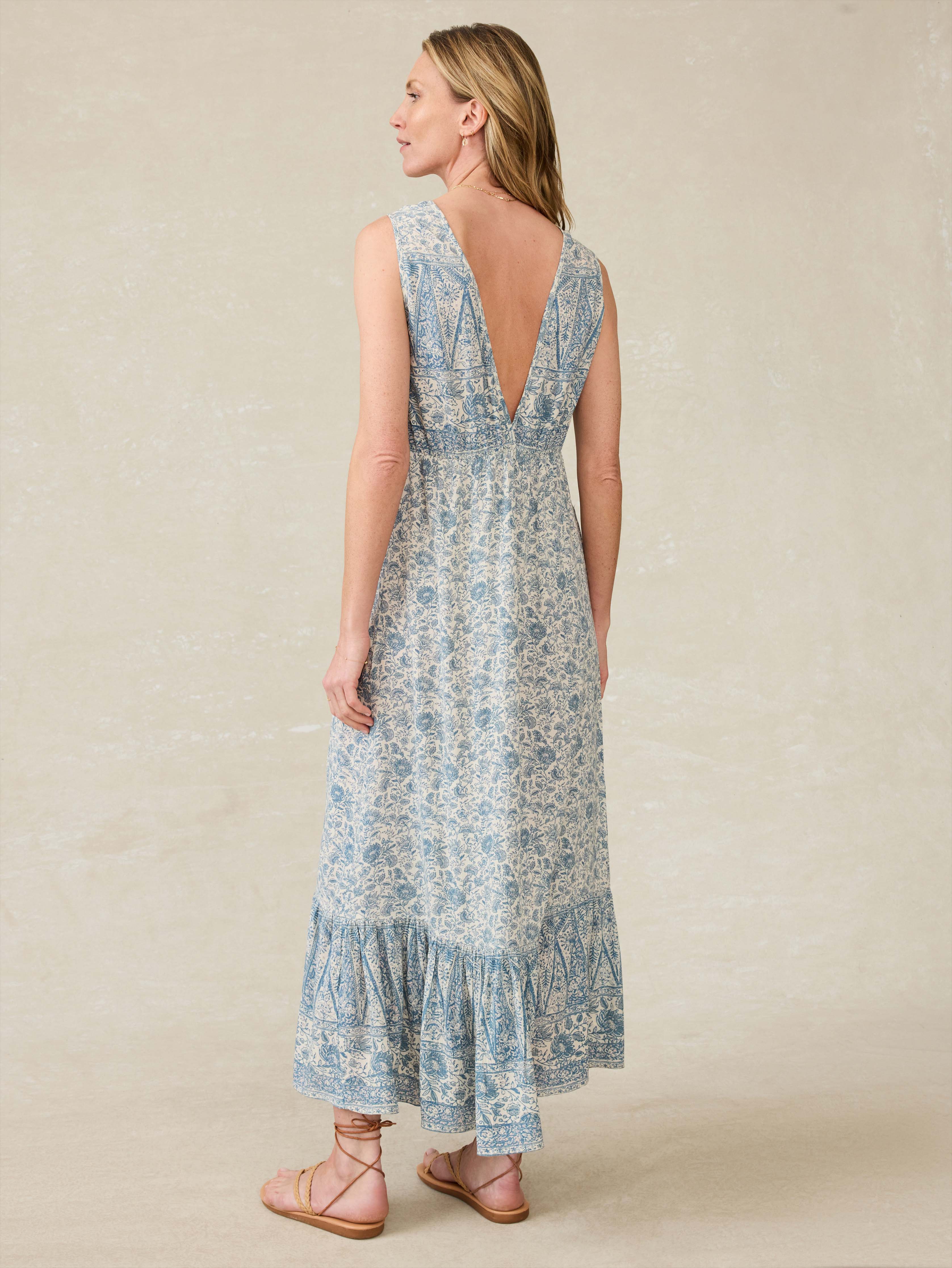 Eden Dress - Blue Water Floral