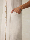 Linen Aurora Dress - Flax