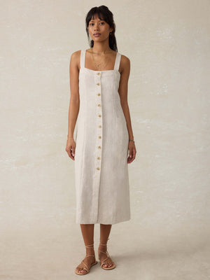 Linen Aurora Dress - Flax