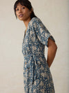 Dune Cotton Gauze Camille Midi Dress - Tranquil Tides Print