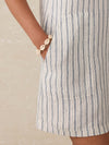 Azure Linen Dress - Oceanside Stripe