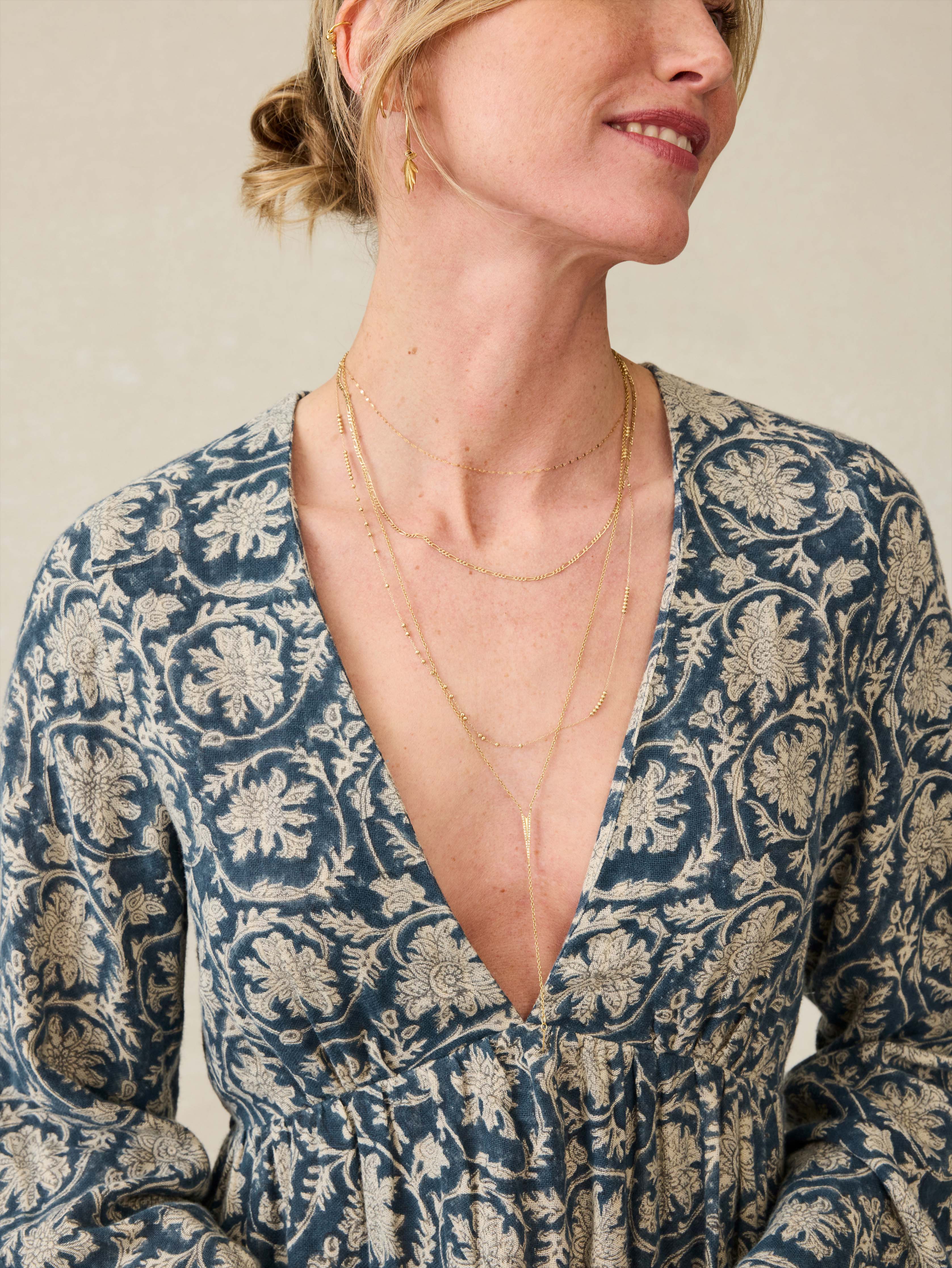 Dune Cotton Gauze Oceana Dress - Tranquil Tides Print