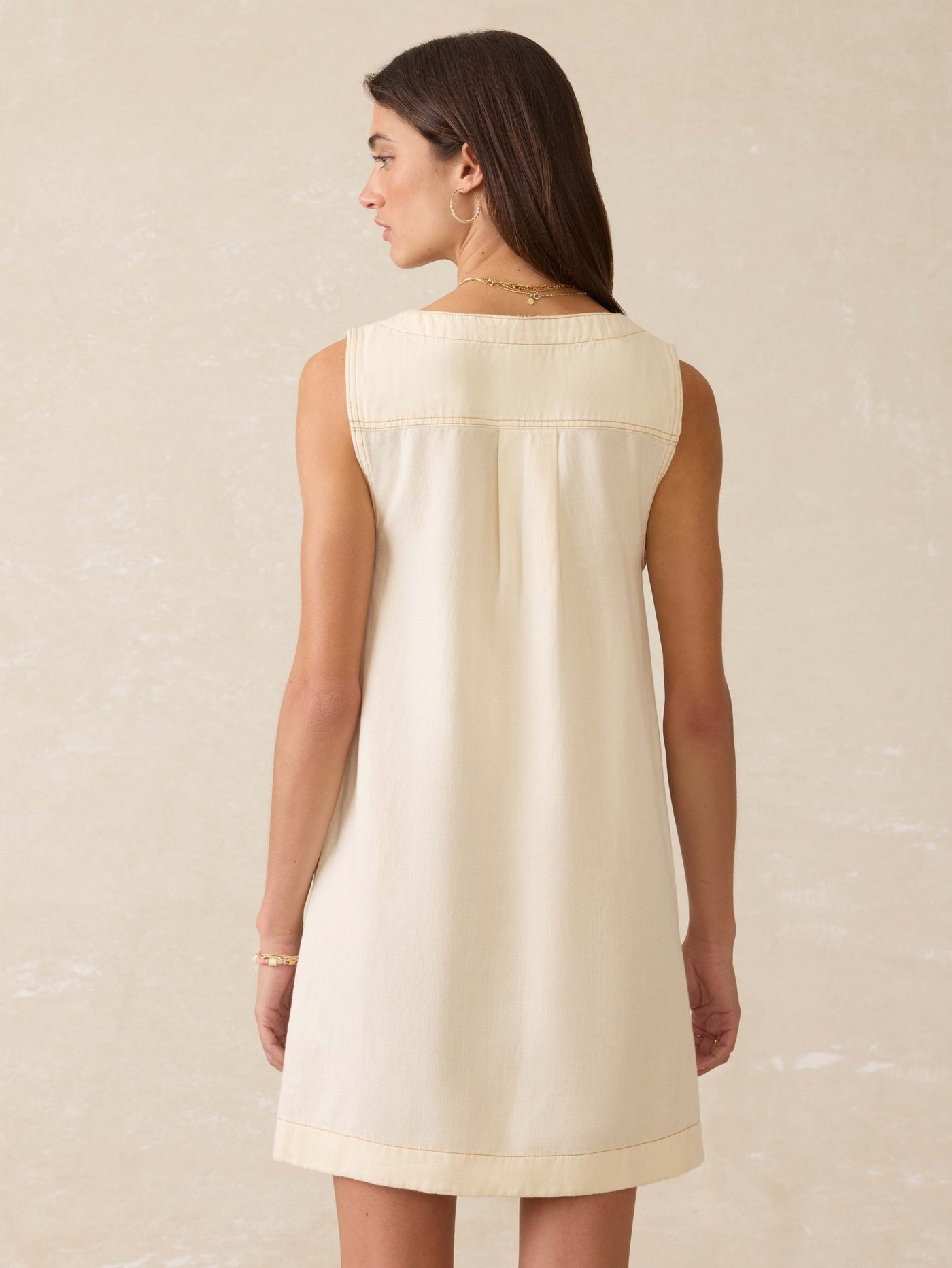 Whitecliff Wash Linen Denim Malibu Mini Dress main image 0