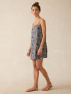 Byron Bay Linen Dress - Charcoal Banana Leaf