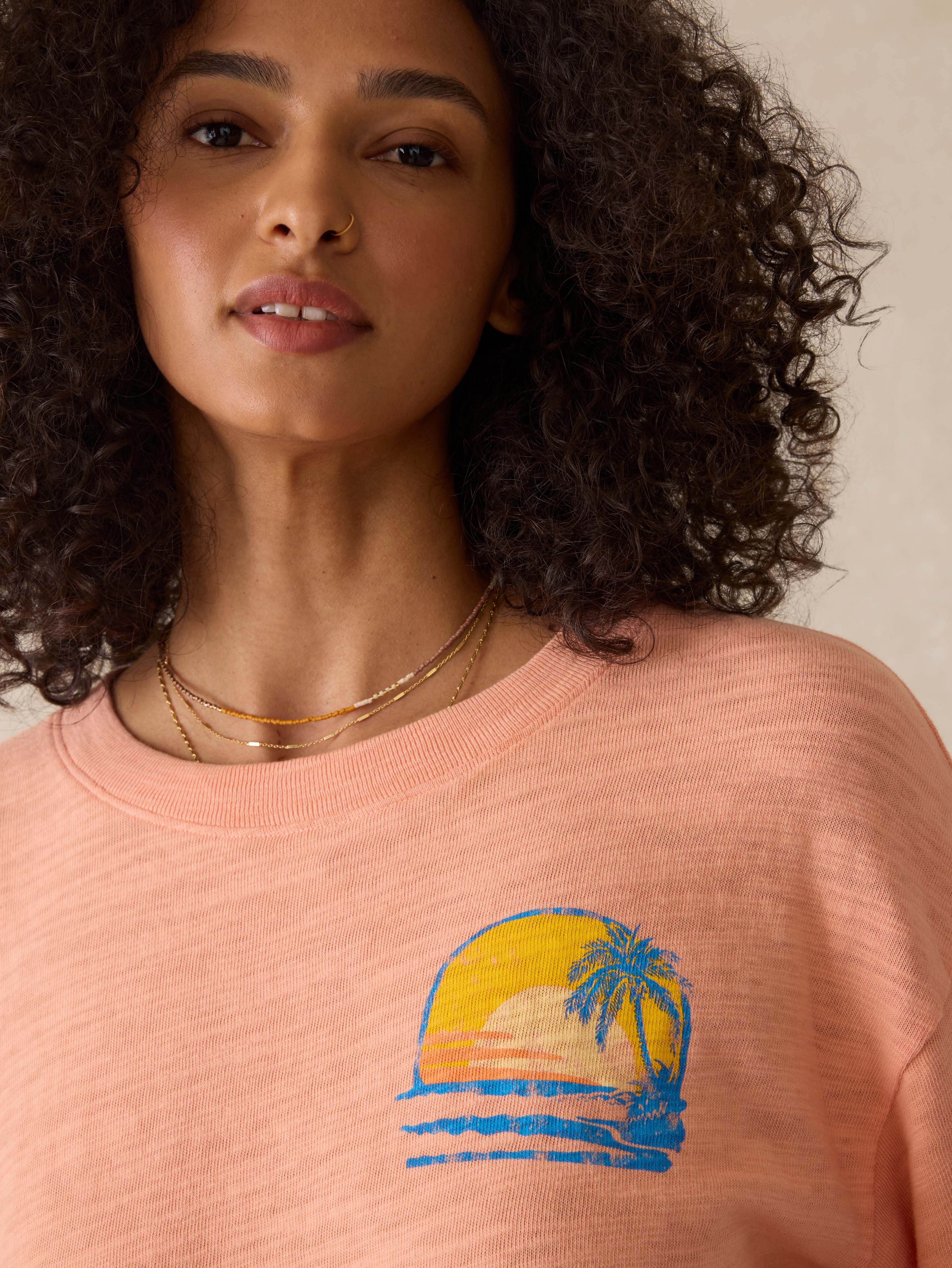 Sunwashed Essential Tee - Canyon Sunset | Faherty Brand