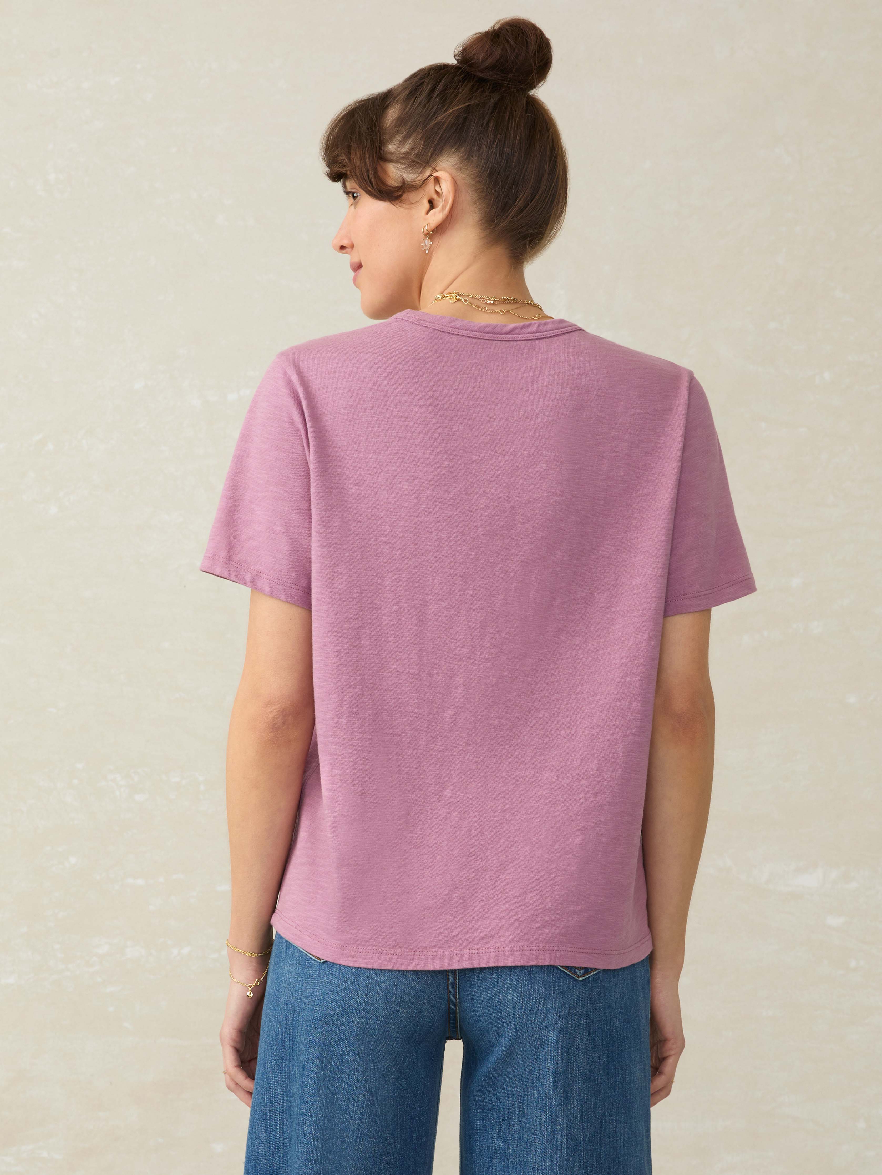 Sunwashed Regenerative Essential Tee - Weathered Orchid