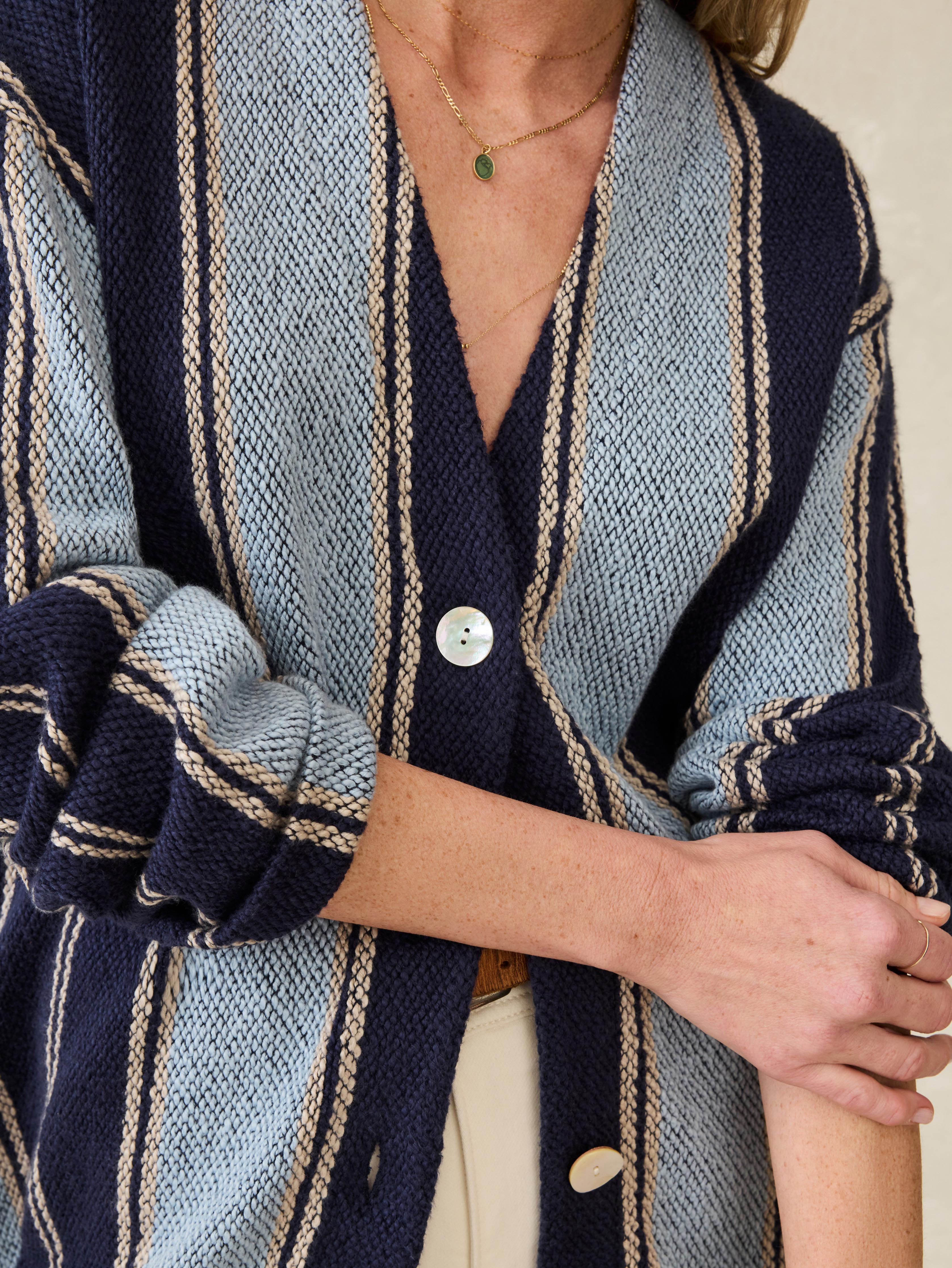 Dockside Cardigan - Tide Line Stripe