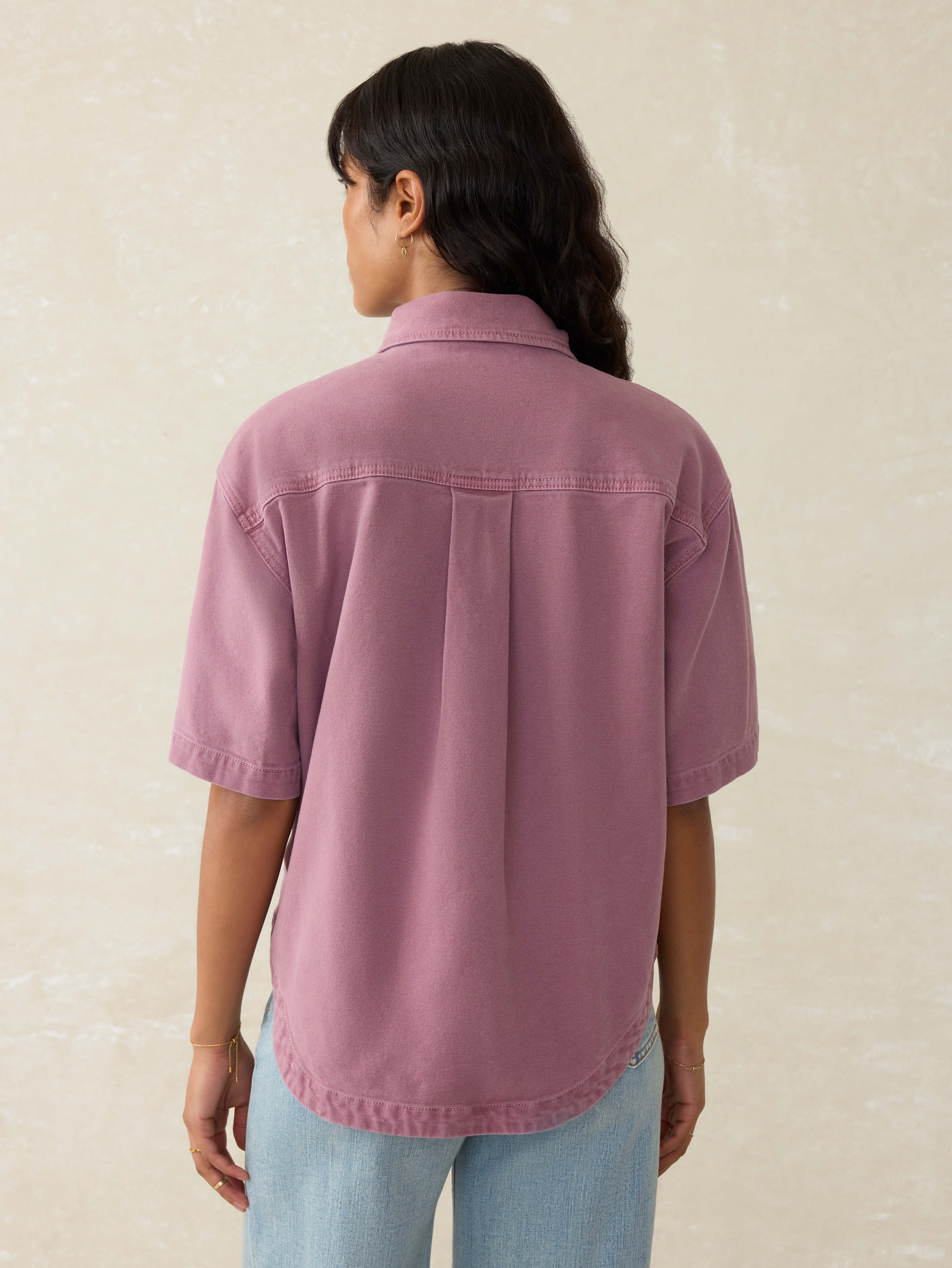 Sunwashed Canvas Overshirt - Weathered Orchid