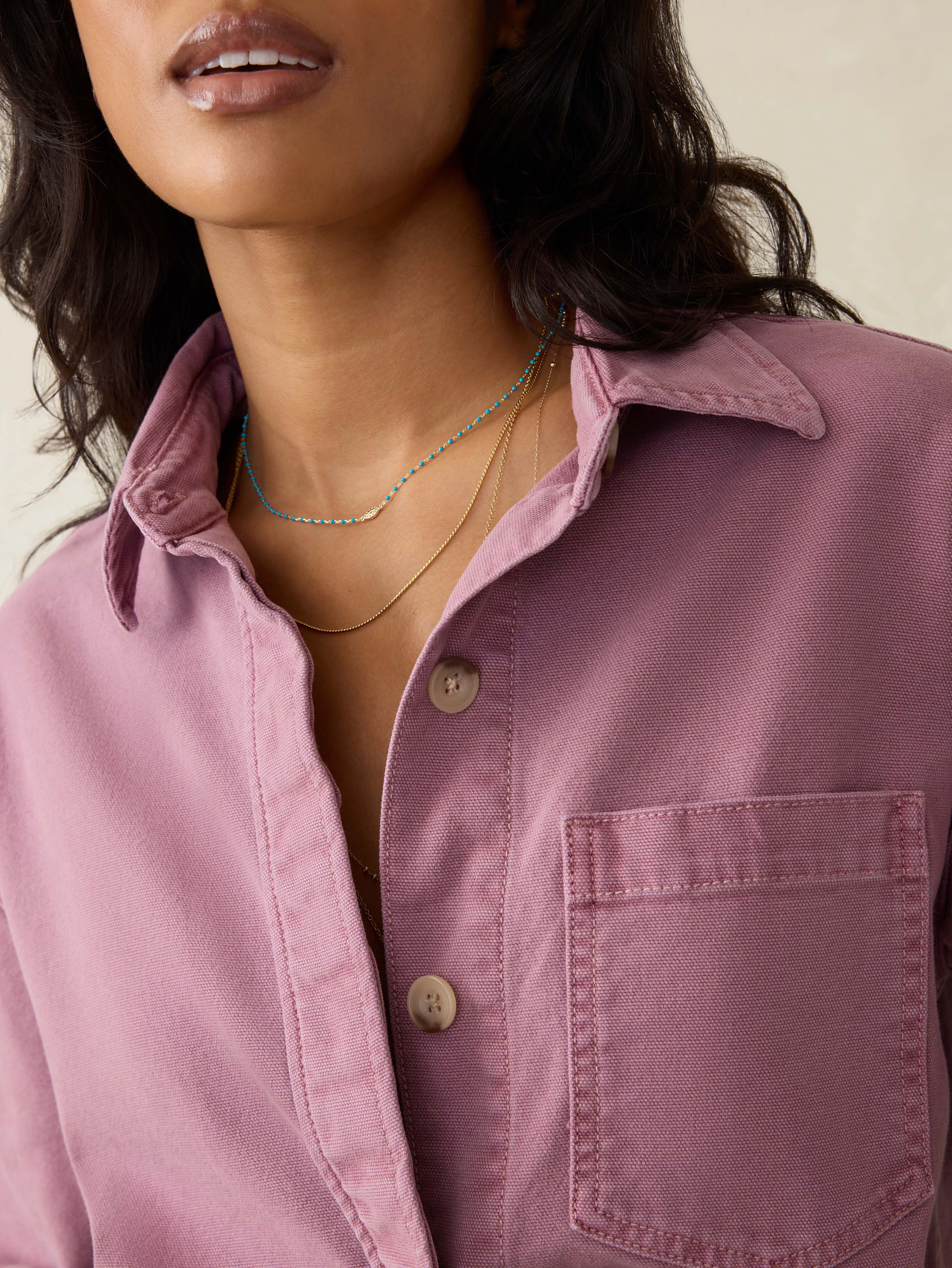 Sunwashed Canvas Overshirt - Weathered Orchid