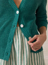 Miramar Linen Cardigan - Deep Jungle