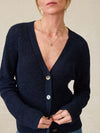 Miramar Linen Cardigan - Navy Blazer
