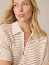 Seacoast Crochet Polo - Cream