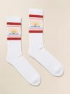 Sun And Waves Sock - Red Horizon