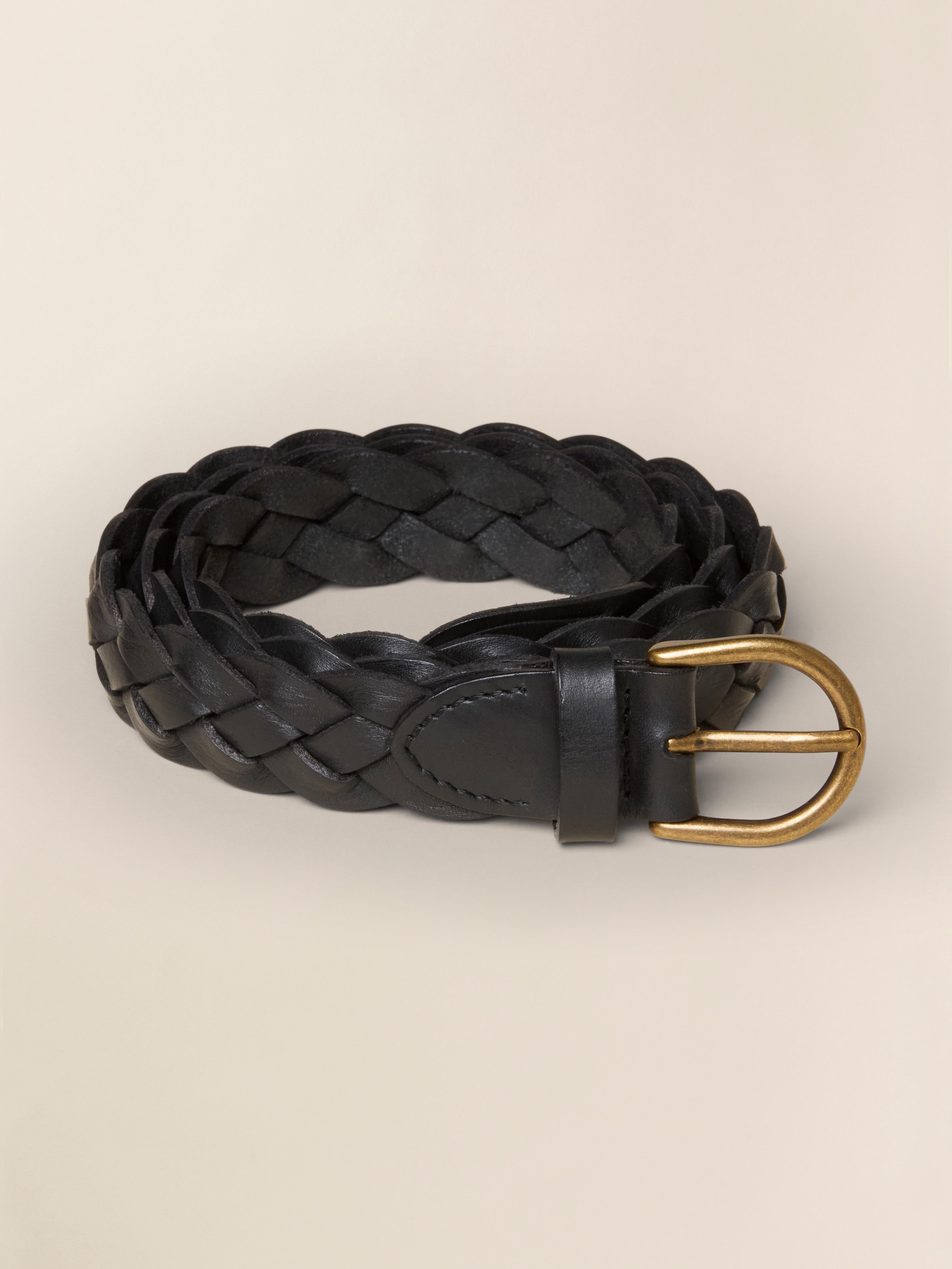 Faherty Women's Downtown Braided Leather Belt