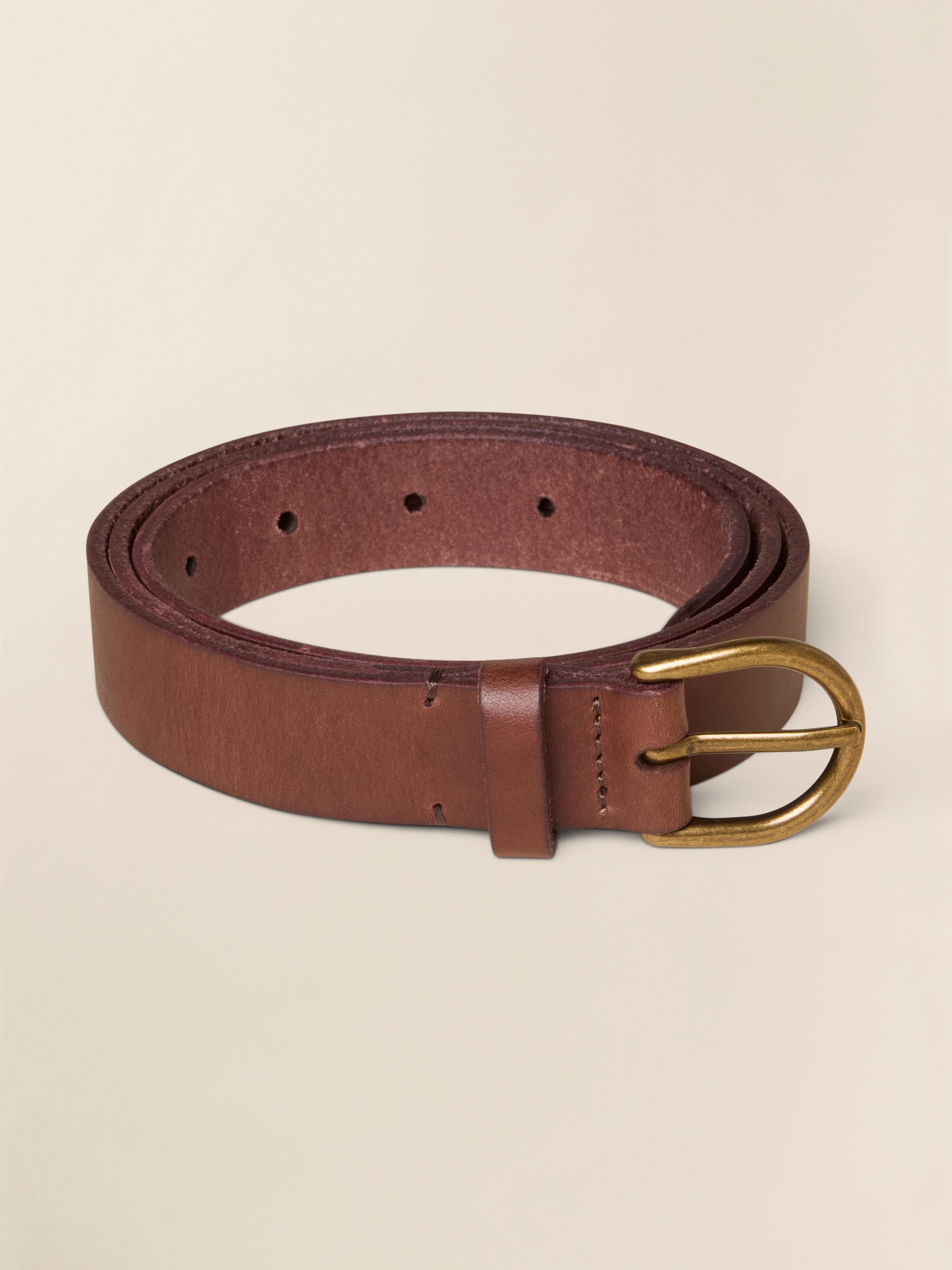 Women's Leather Belt - Saddle Brown