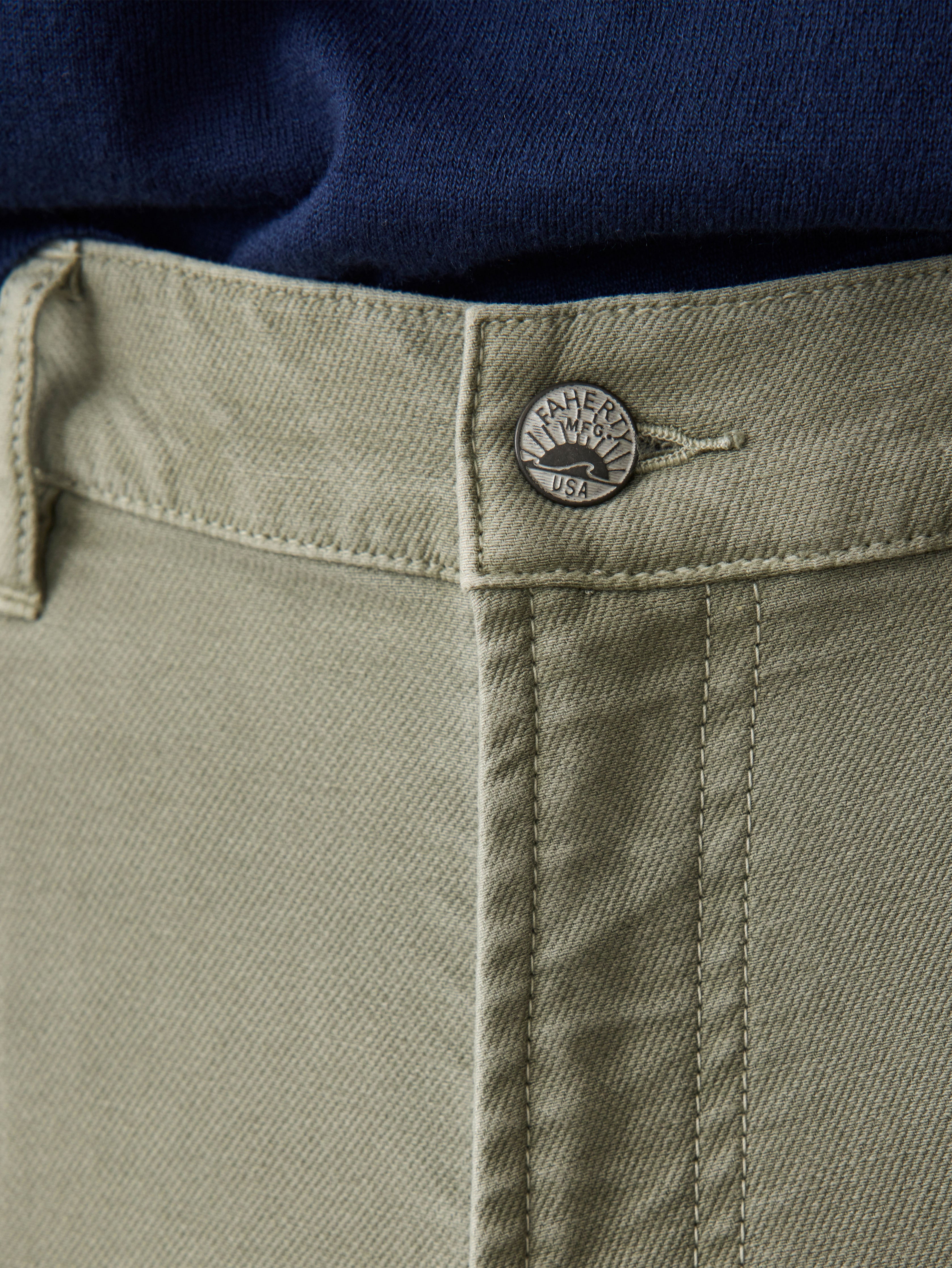Stretch Terry 5-Pocket Pant - Faded Olive