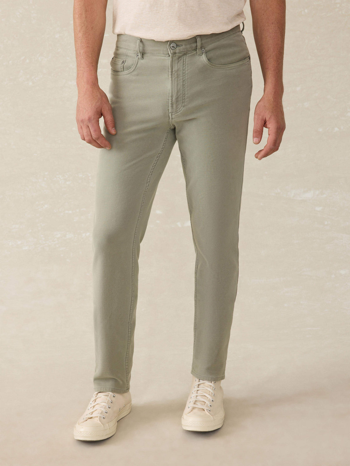 Stretch Terry 5 Pocket Athletic Fit Pant Faded