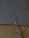 Short-Sleeve Sunwashed Regenerative Cotton V-Neck Tee - Graphite