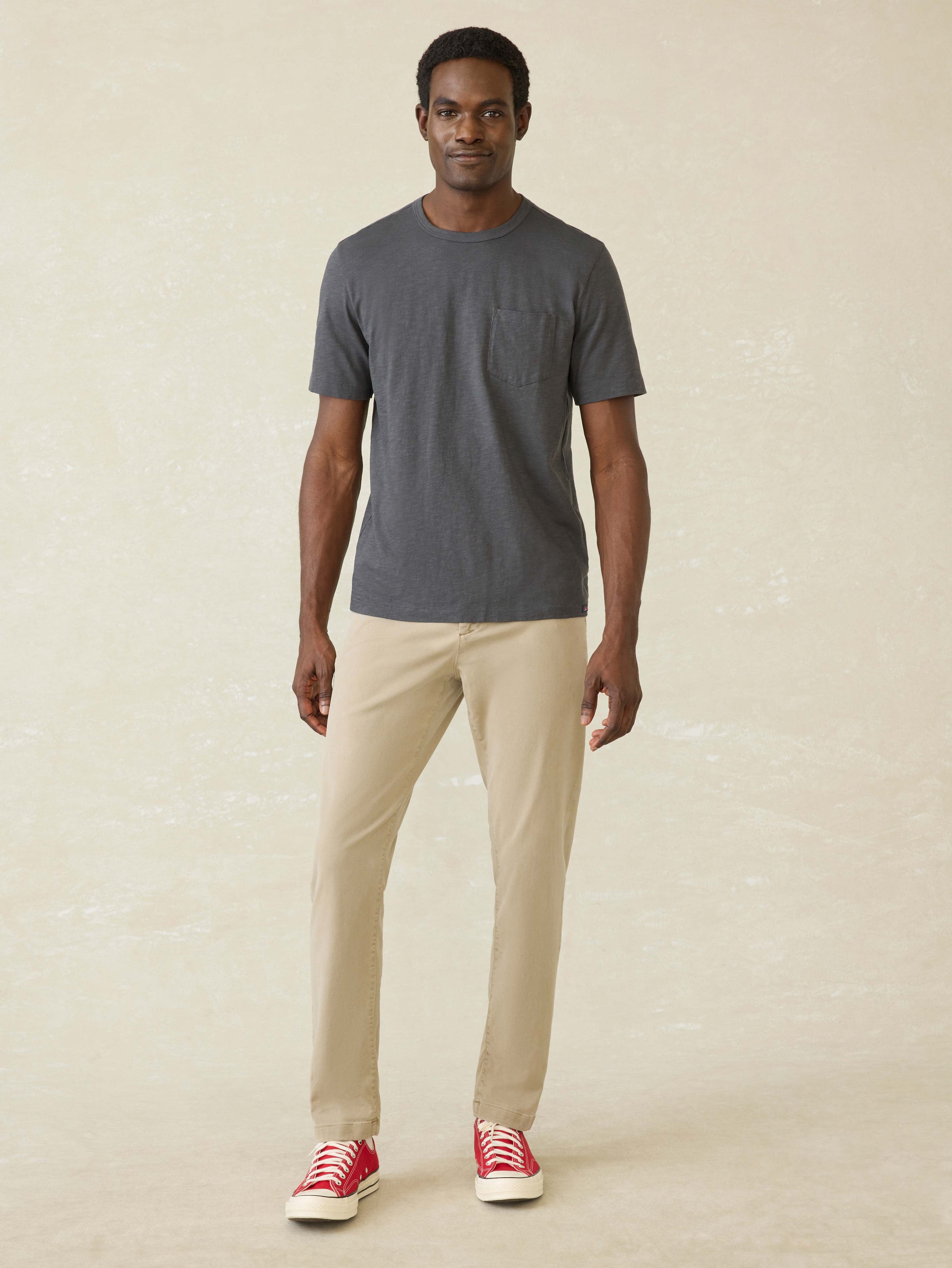 Sunwashed Regenerative Pocket Tee - Graphite