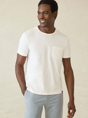 Sunwashed Regenerative Pocket Tee - White