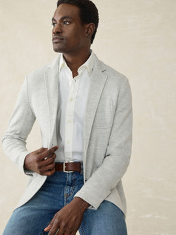 Inlet Knit Blazer - Heather Grey - image 1